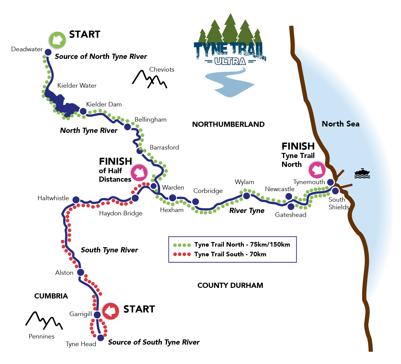 Tyne Trail Map 